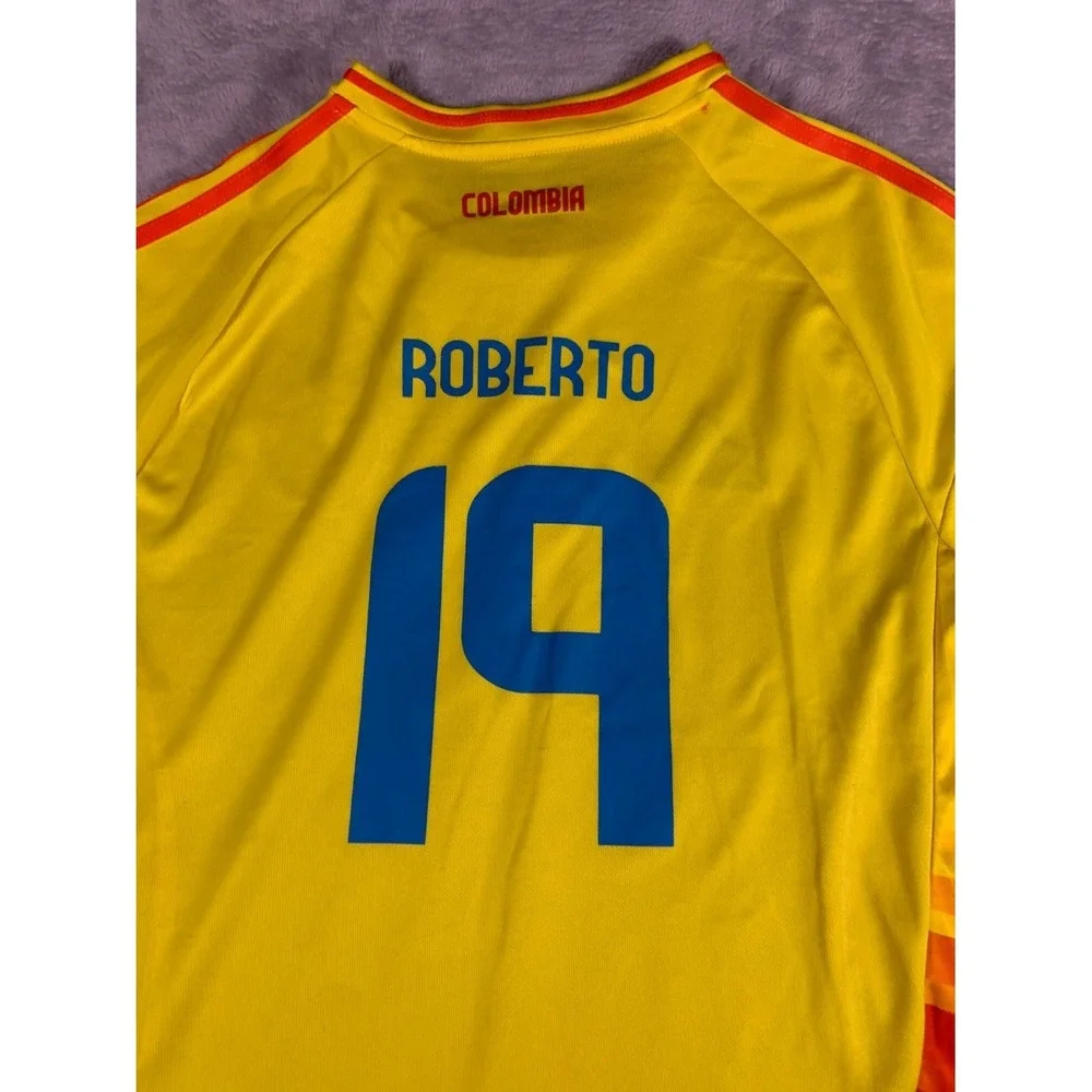 adidas Colombia National Team Soccer Jersey Mens XL Yellow Roberto 19 2024 Home